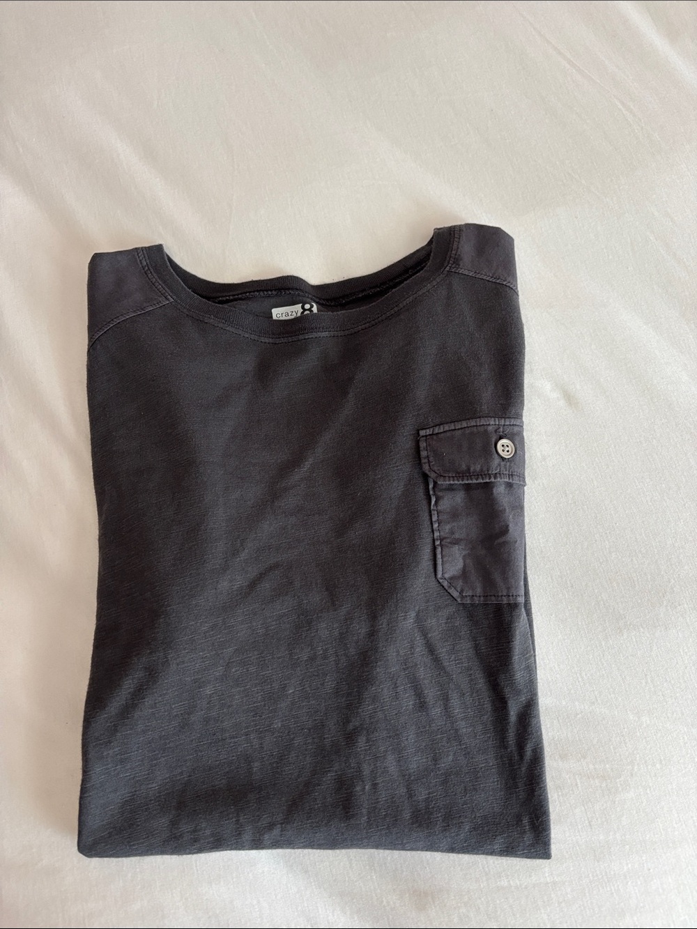 Crazy 8 Dark Grey Short-Sleeve Pocket Tee